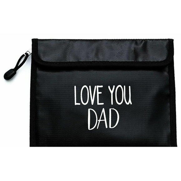 Dad Gifts from Son Daughter- Fireproof and Water Resistant Document Bag 9x7 - Picture 1 of 2